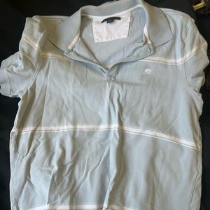 Banana Republic Polo Shirt Short Sleeve Size L Men's Gray Ribbed & Textured